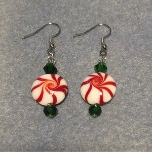 NWT Peppermint Pinwheel Holiday Earrings - Handmade